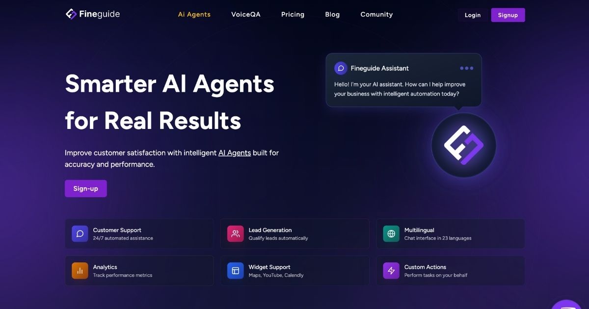 Fineguide: AI agents for various tasks