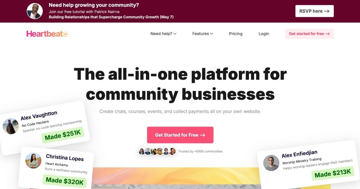 Heartbeat: Community building platform