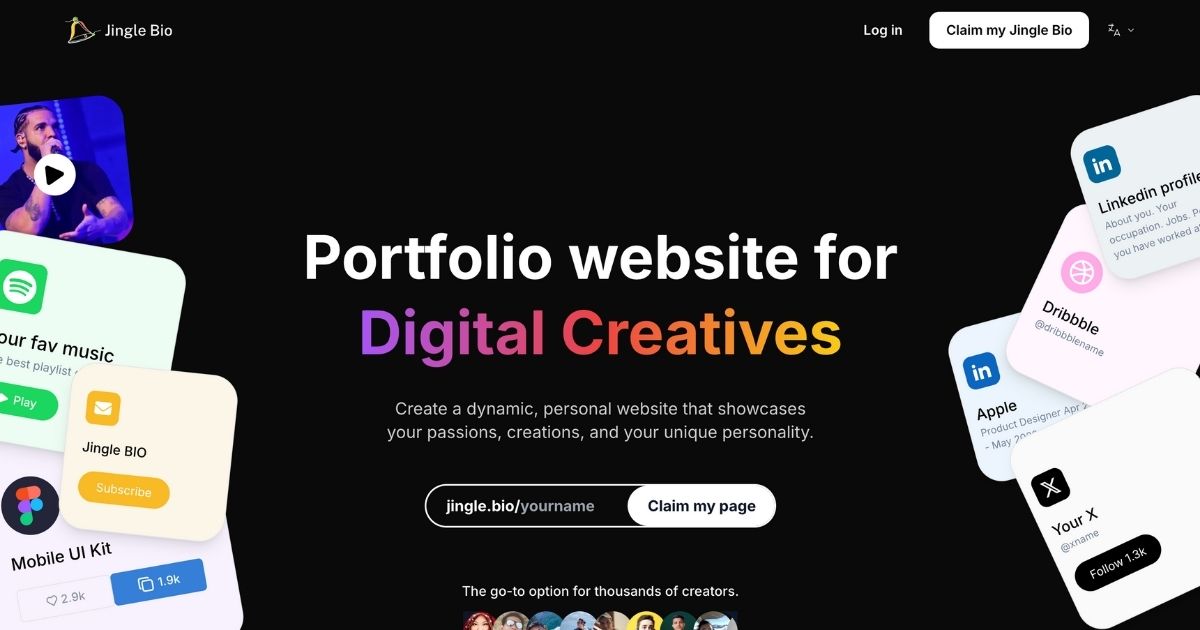 JingleBio: Personal branding tool