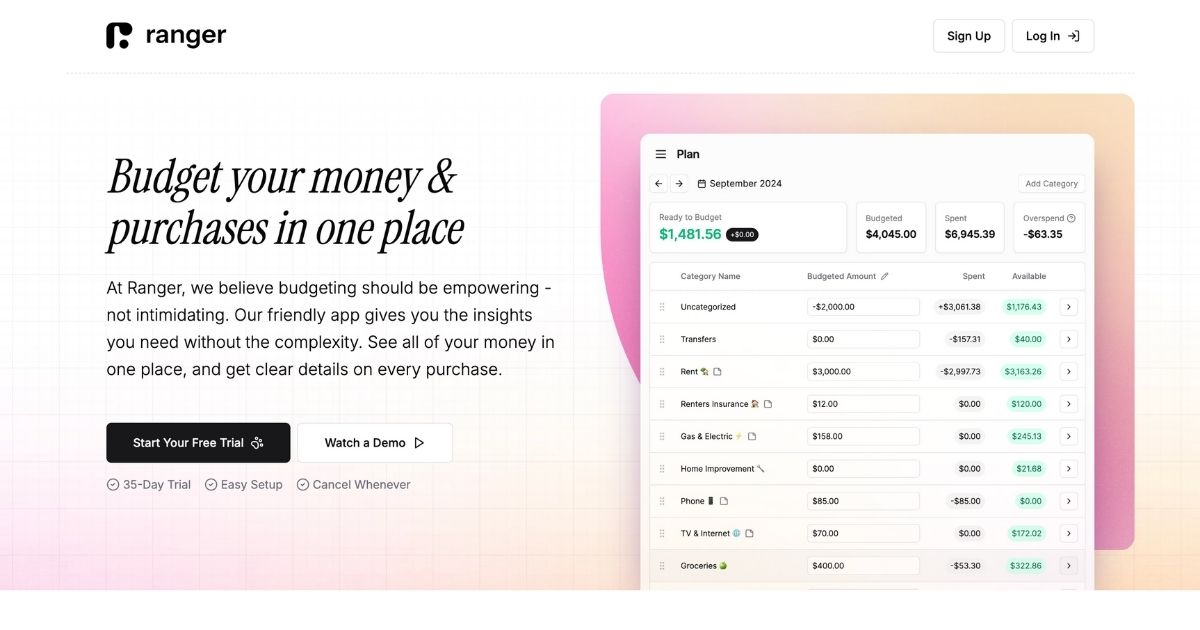 Ranger: Budget management tool