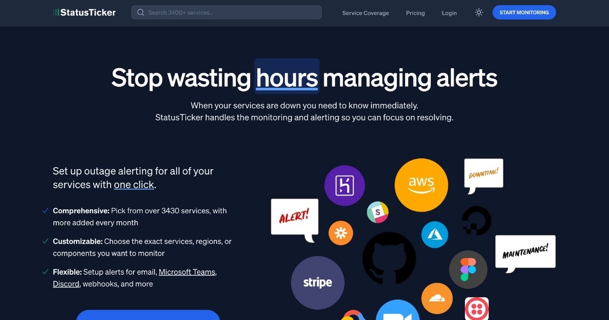 StatusTicker: Cloud monitoring tool