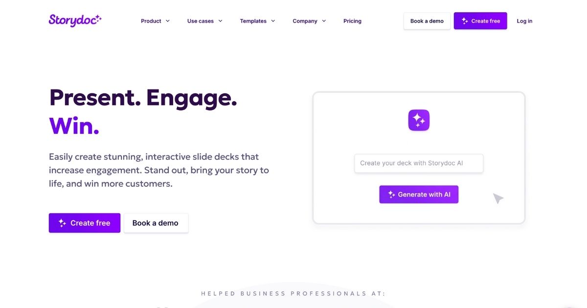 StoryDoc: Interactive slide creation tool