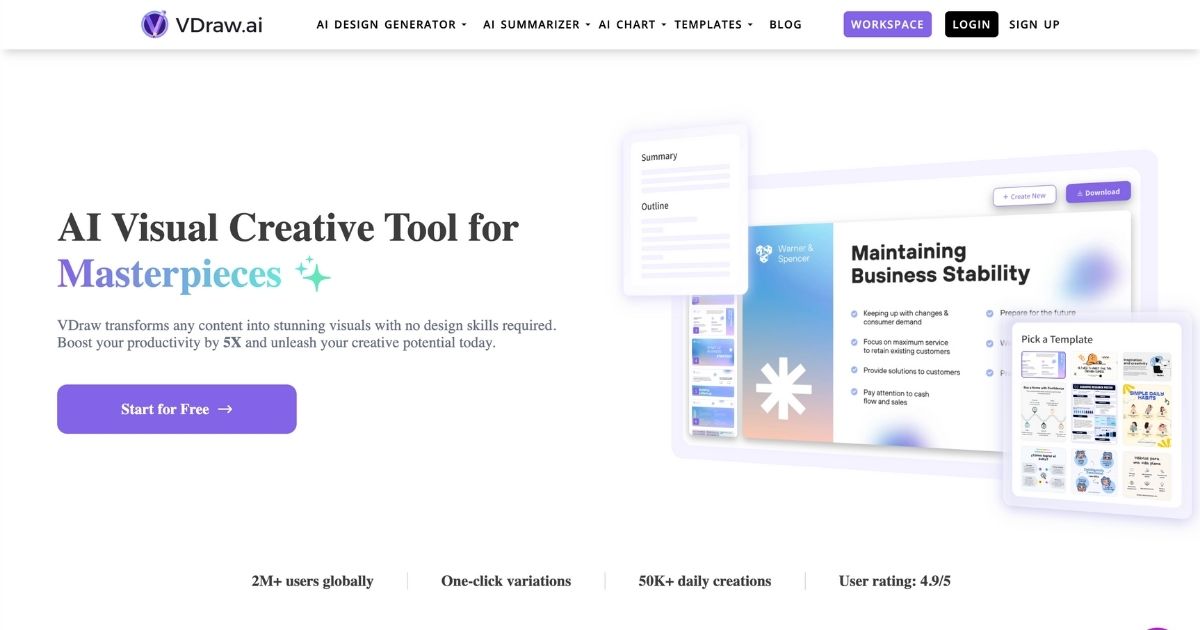 VDraw: AI visual creative tool