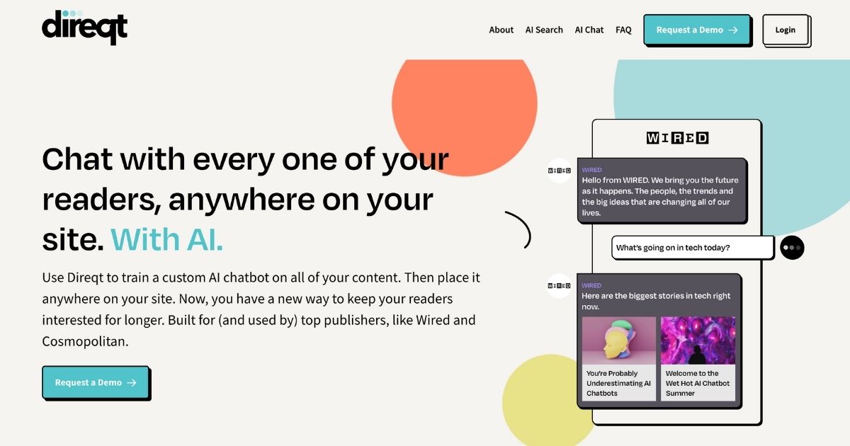 AiHot100 #41 Direqt: AI chatbot platform for publishers