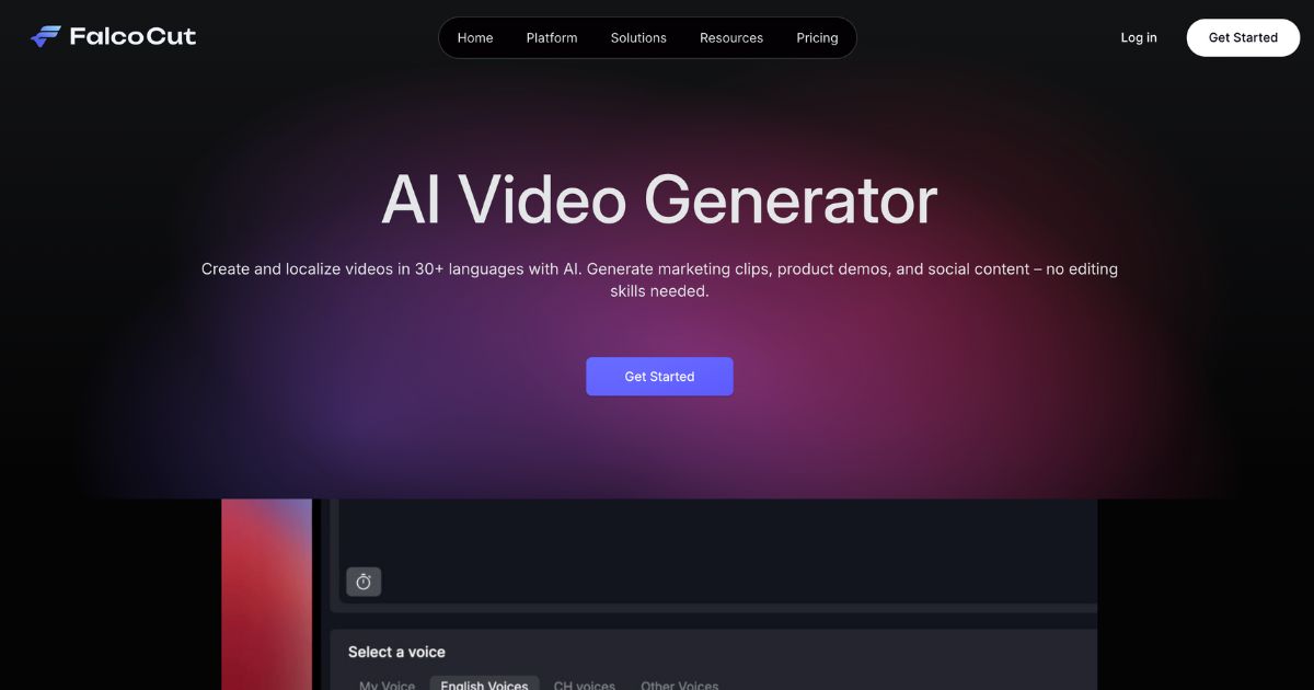 FalcoCut: AI Video Localization Platform