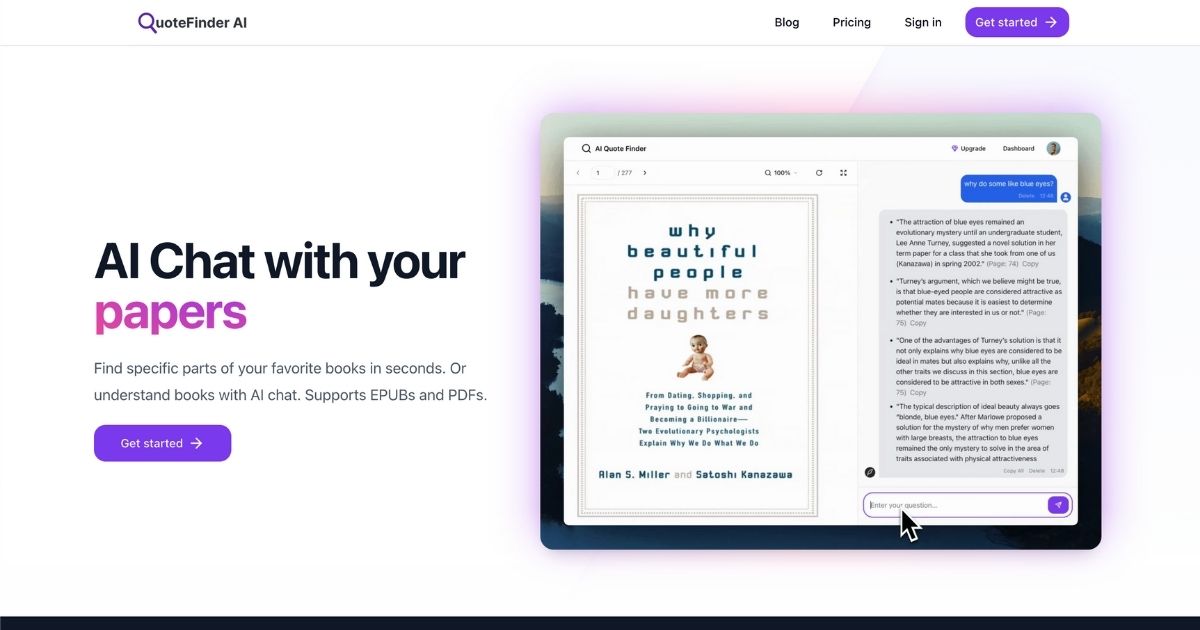 QuoteFinderAI: Book content search tool