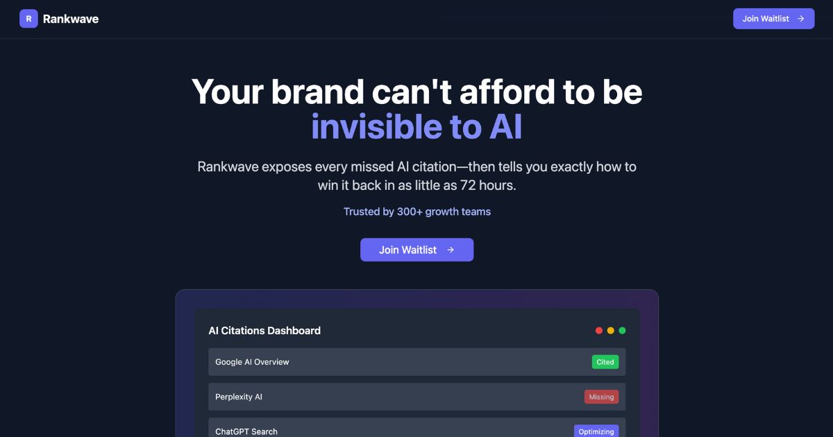 Rankwave: AI SERP monitoring & optimization