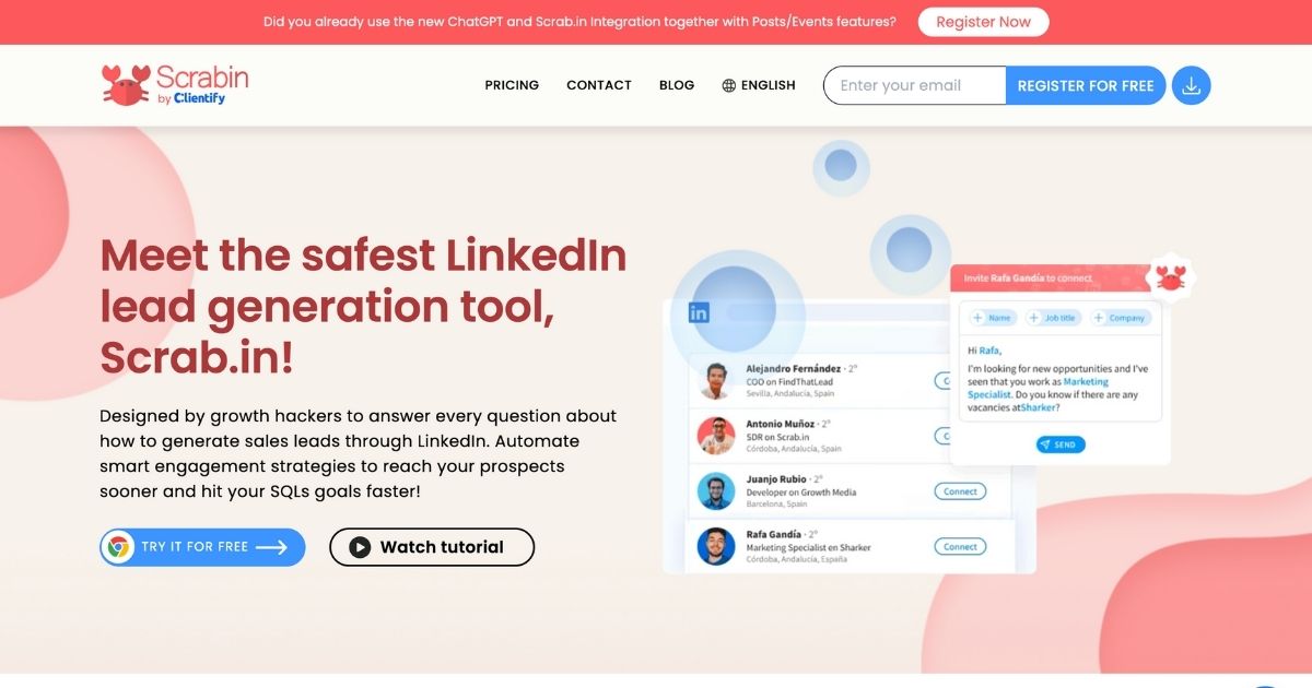 Scrab.in: LinkedIn lead generation tool
