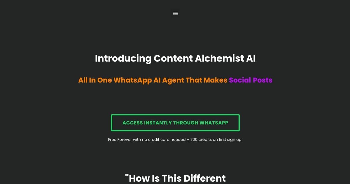 Content Alchemist AI: WhatsApp Content Creation