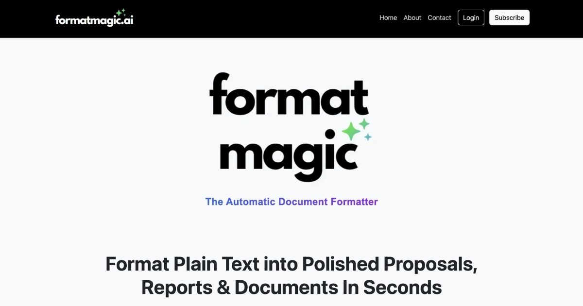 Format Magic: AI-Powered Document Formatting