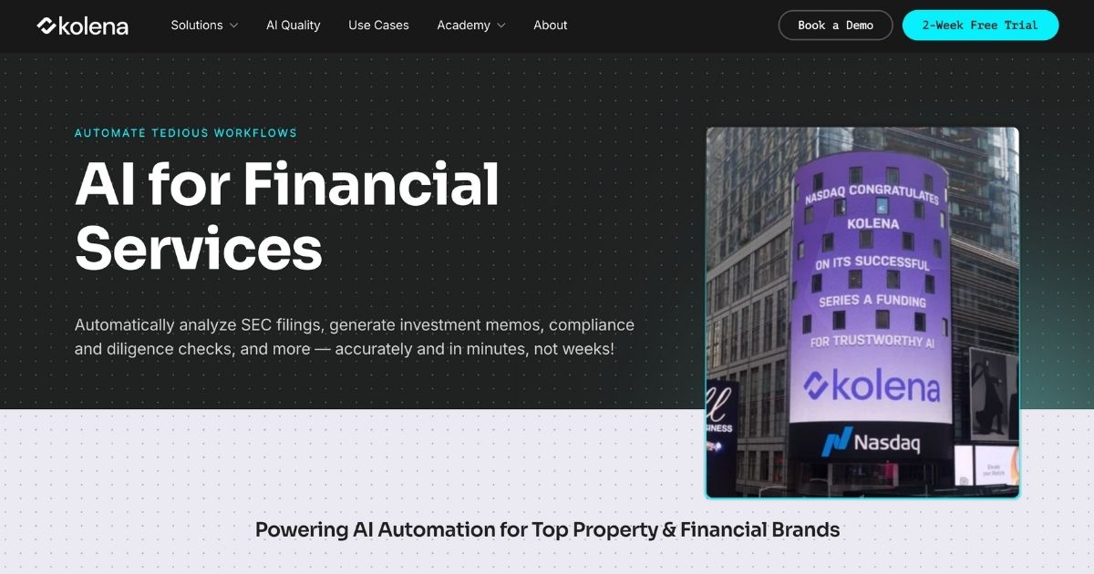 Kolena: AI-Powered Financial Document Automation
