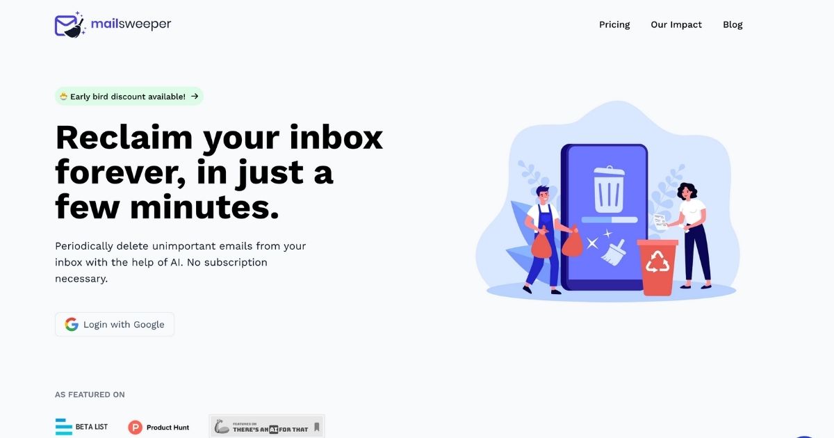 MailSweeper: AI Email Decluttering Tool