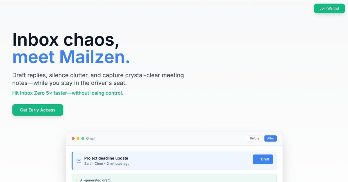 MailZen: AI Email Co-Pilot Enhancing Productivity