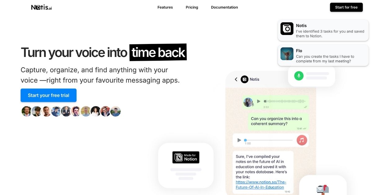 Notis.ai: Voice-to-Text Productivity Assistant