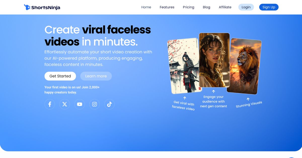 ShortsNinja: AI-Powered Short-Form Video Tool