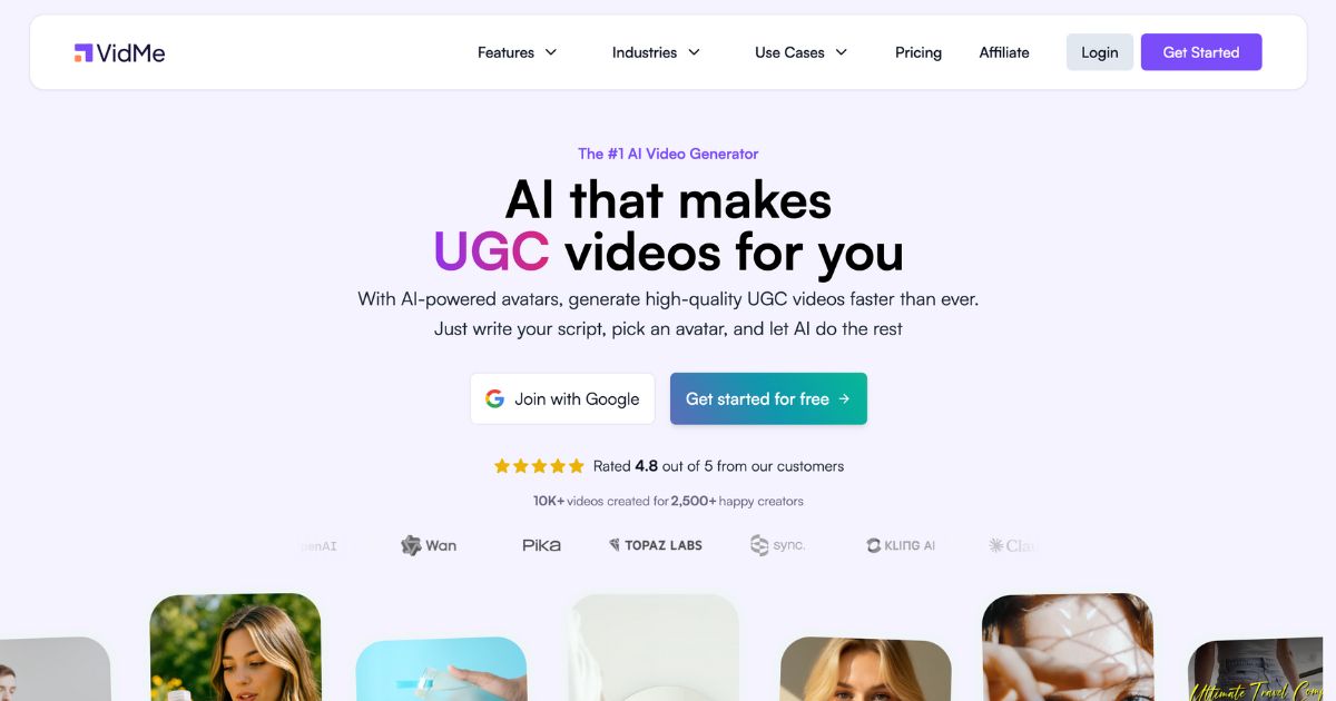 VidMe: AI-Powered UGC Video Generator