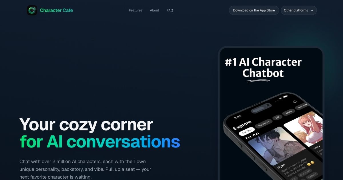 Character Cafe: AI Character Conversation Platform