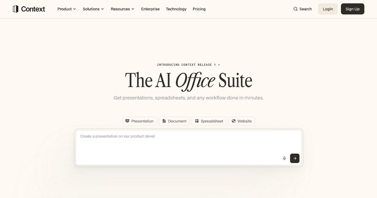 Context AI: AI-Powered Office Suite Enhancing Workflow