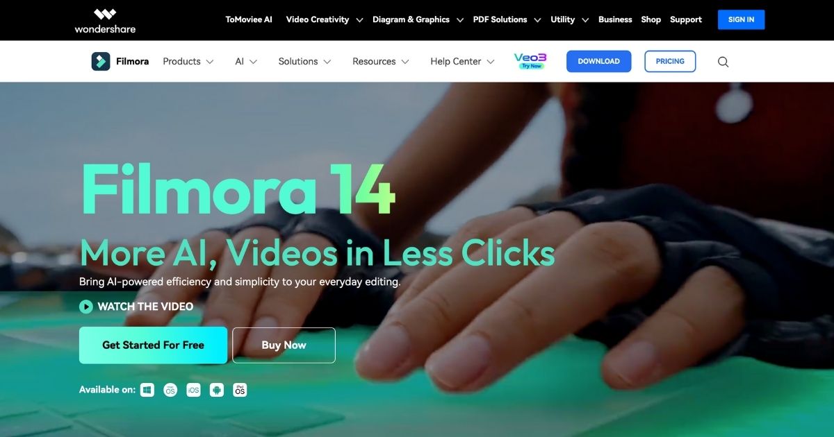 Filmora: Versatile AI Video Editing