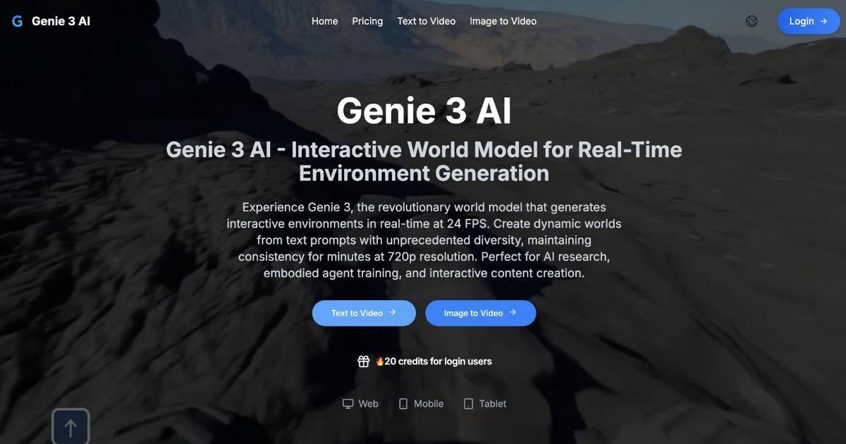 Genie 3 AI: Real-Time Interactive World Generation