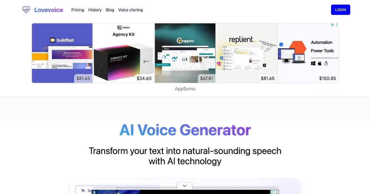 Lovevoice AI: Advanced Text-to-Speech Platform