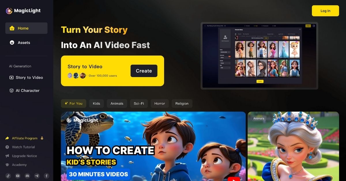 MagicLight AI: Text-to-Video Animation Tool