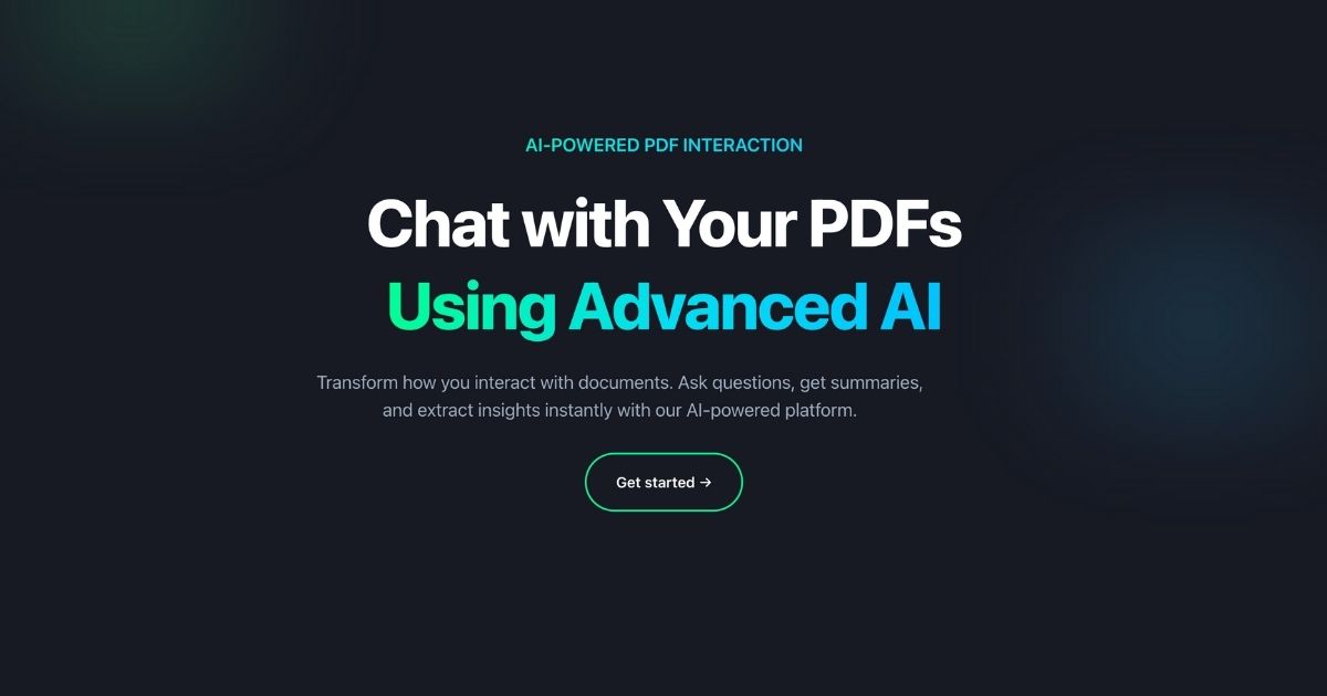 PDFConvo: Transform PDFs into Conversational Experiences