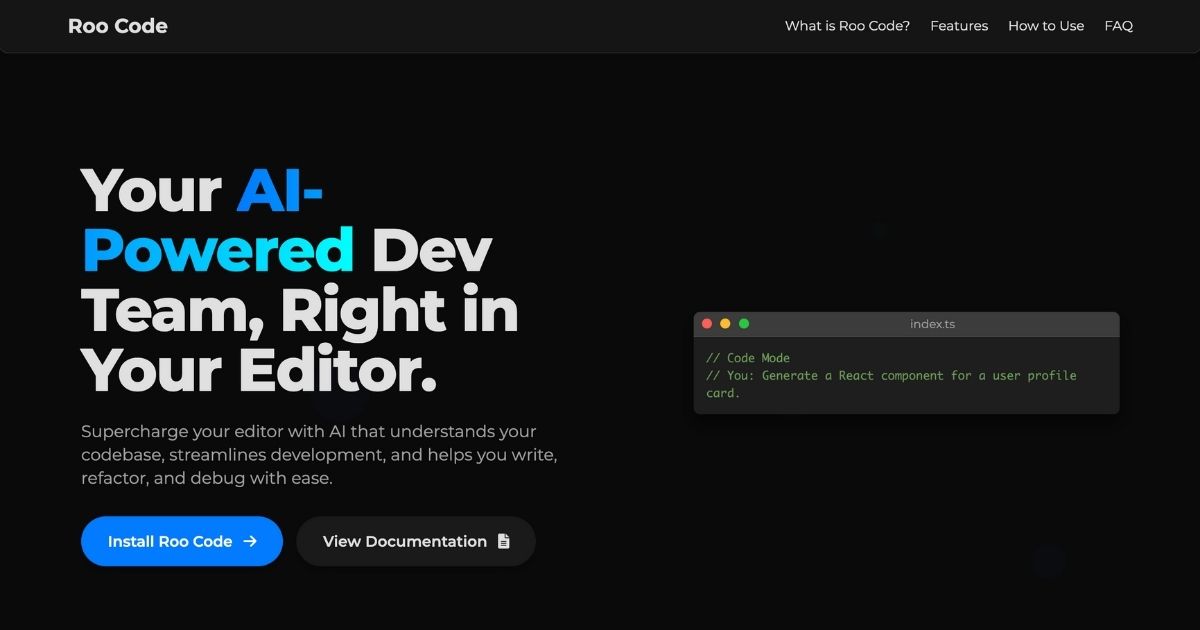 Roo Code: AI-Powered VS Code Tool