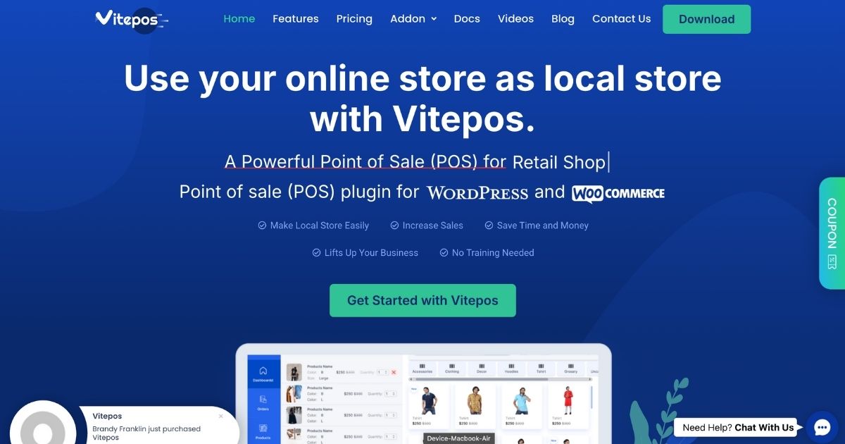Vitepos: Seamless WooCommerce-Integrated POS Solution