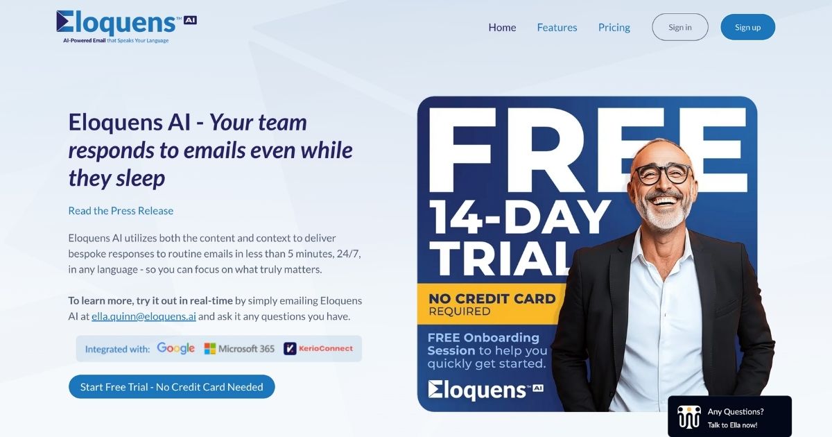 Eloquens AI: Automate Email Responses