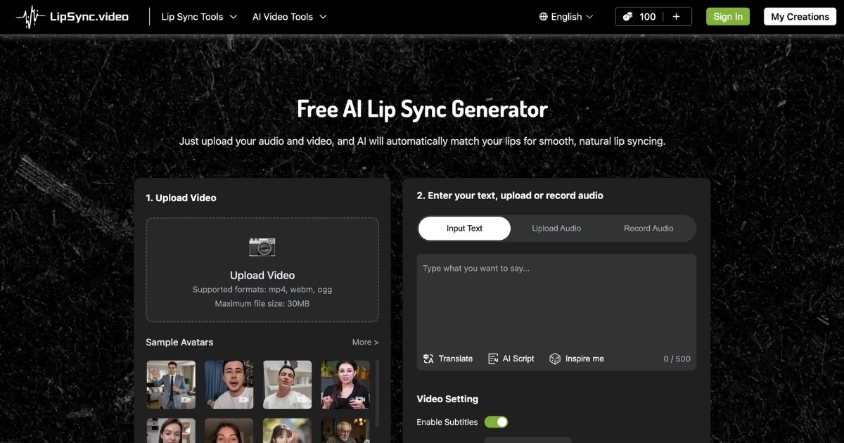 LipSync.video: AI-Powered Lip-Sync Video Creator