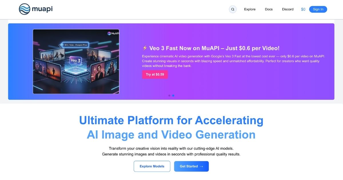 MuAPI: AI-Powered Image & Video Generation
