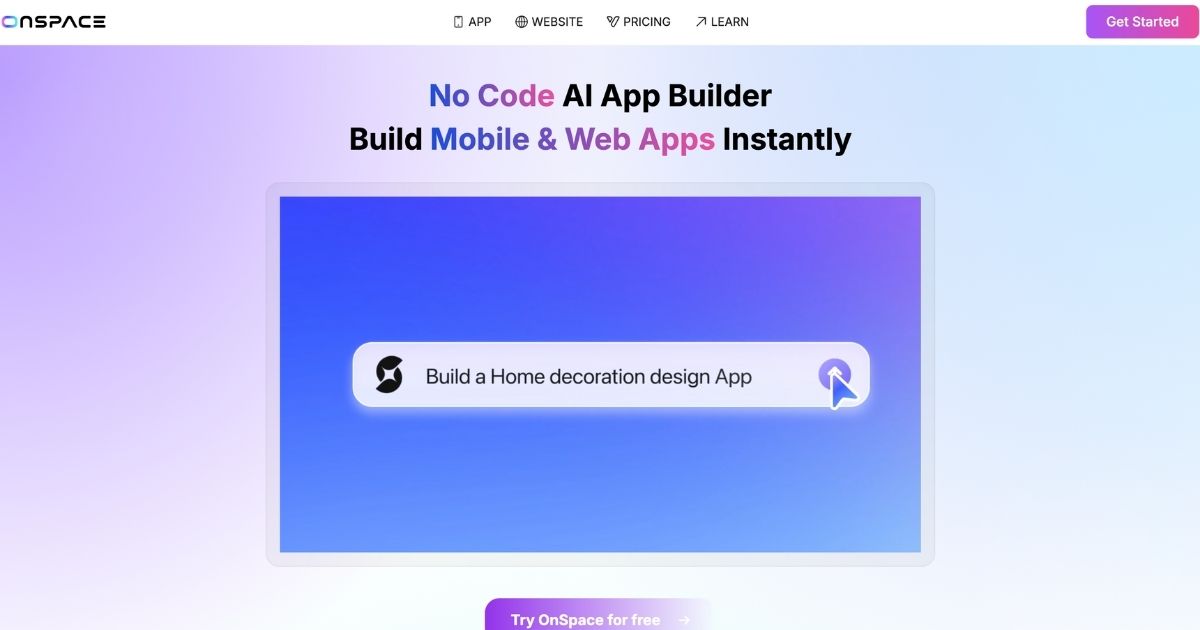 OnSpaceAI: No-Code App Development Accelerator