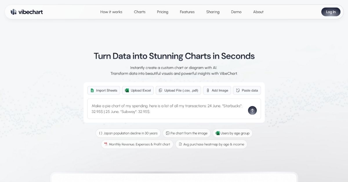 VibeChart: AI-Powered Data Visualization Tool