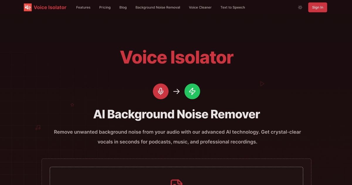 Voice Isolator: AI-Powered Vocal Separation