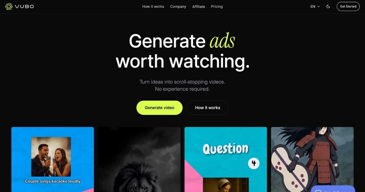 Vubo: AI-Powered Video Generation Platform