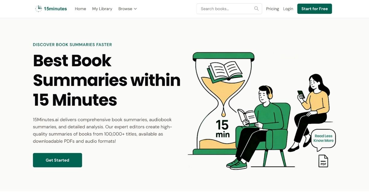 15Minutes AI: Concise Book Summaries for Professionals