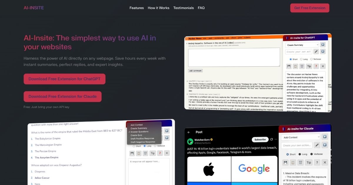 AI-INSITE: AI Browser Extension Enhancing Productivity