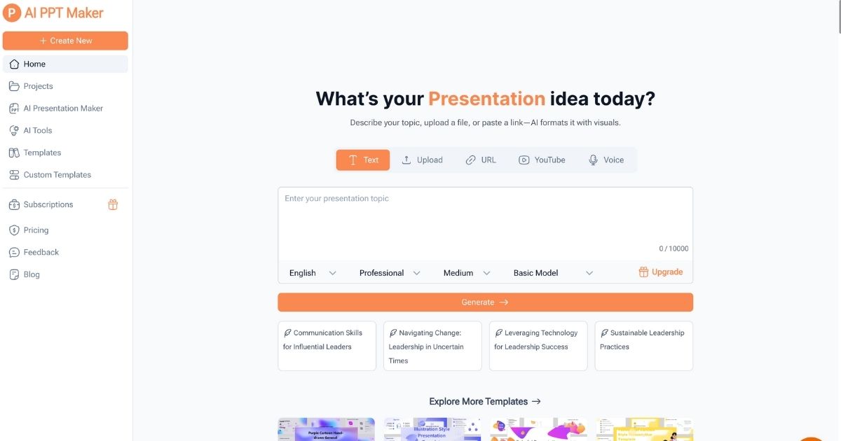 AI PPT Maker: AI-Powered Presentation Creation