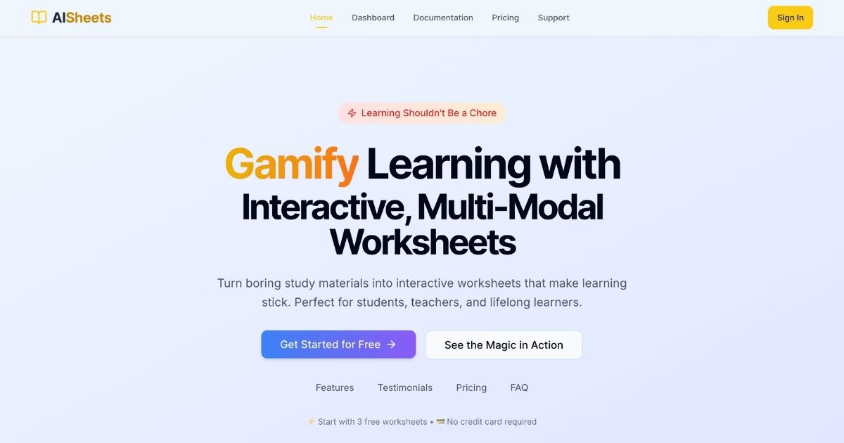AISheets: Transforming Learning with Interactive Worksheets