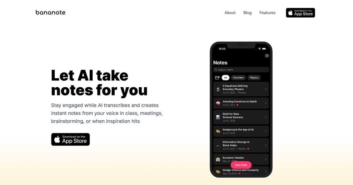 Bananote: AI-Powered Note-Taking Efficiency