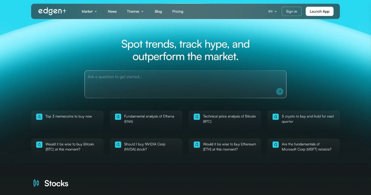 Edgen: AI Market Intelligence Platform for Investors
