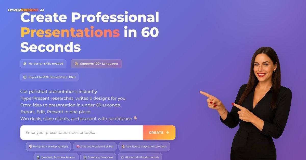HyperPresent AI: Streamline AI-Powered Presentations