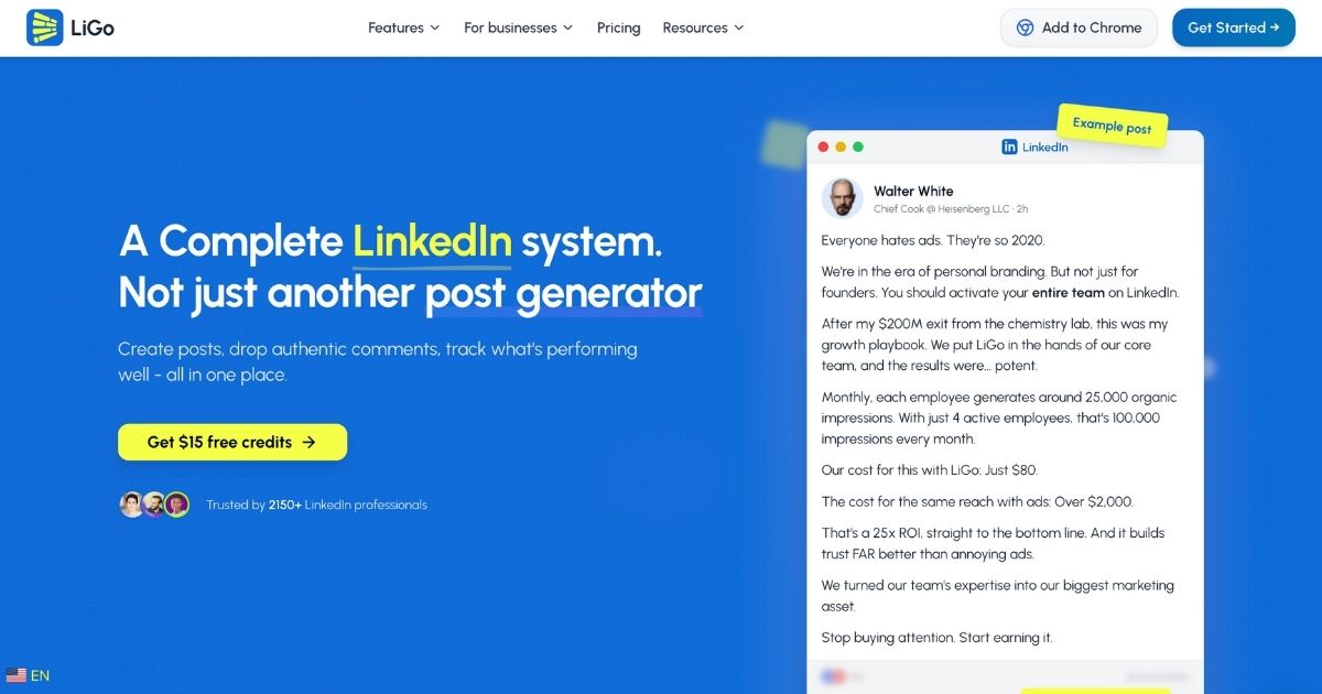 LiGo: AI-Powered LinkedIn Content Tool