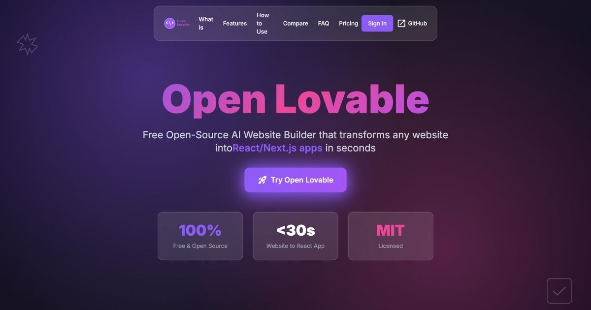 Open Lovable: AI-Powered React Conversion