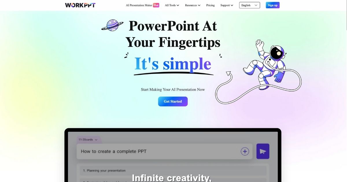 WorkPPT: AI-Powered Presentation Creation Tool
