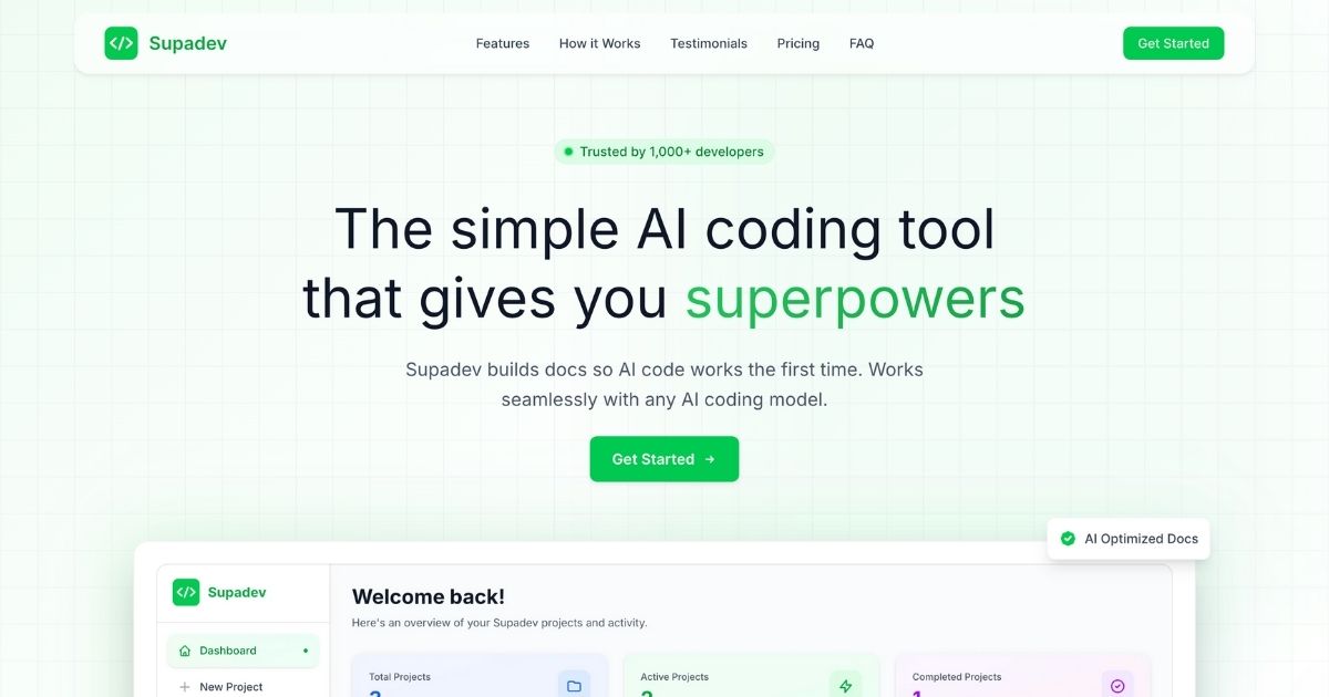 Supadev: AI-Optimized Documentation Tool