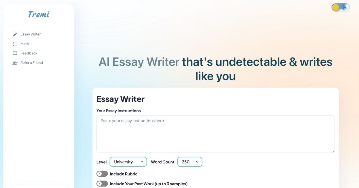 Tremi: AI-Powered Math Solver & Essay Writer