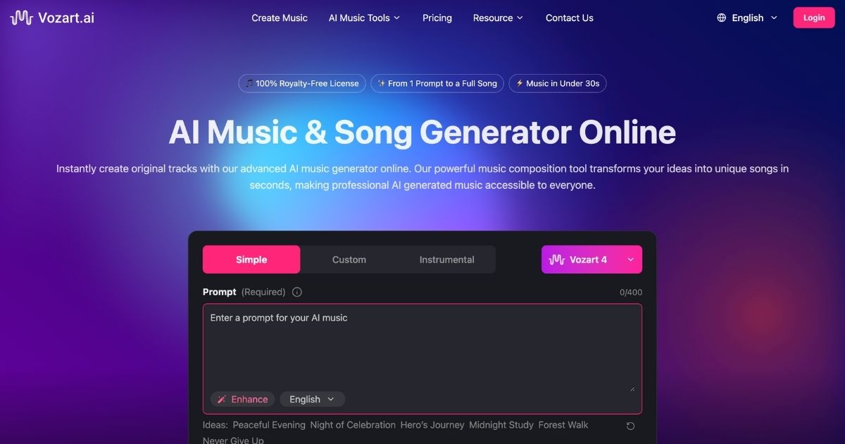Vozart AI: AI Music Generation Platform