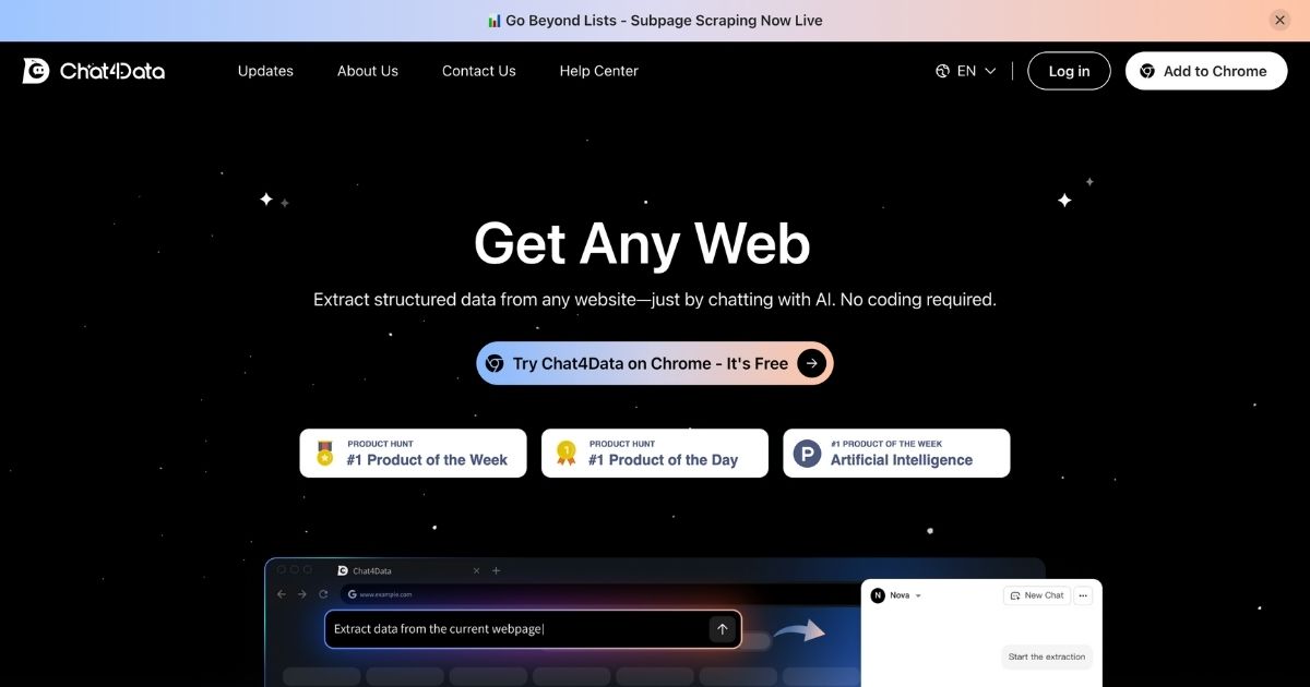 Chat4Data: AI-powered Data Extraction Extension